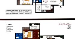 2 BHK 1050 Square Feet Flats
